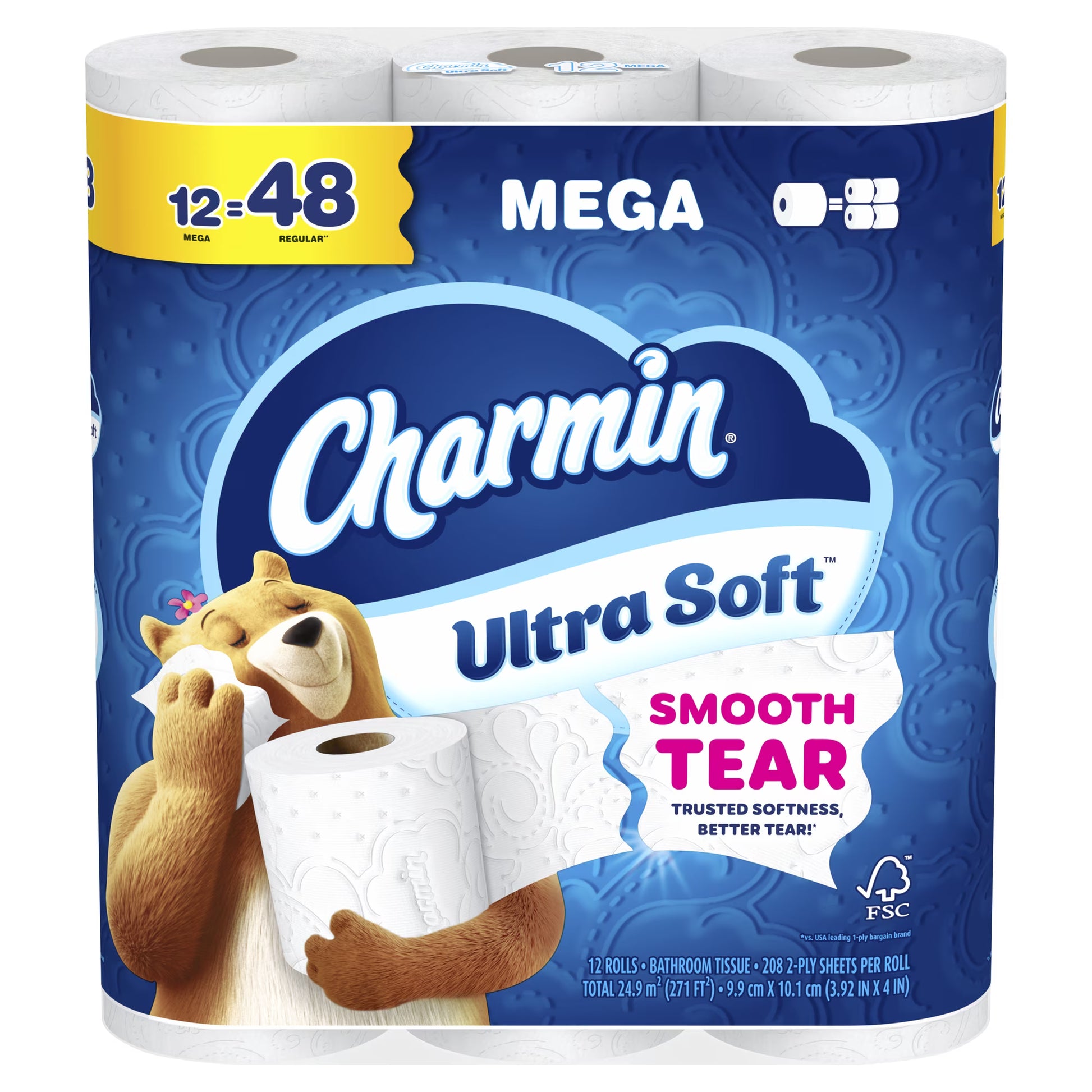 Charmin Ultra Soft Toilet Paper, 12 Mega Rolls