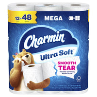 Charmin Ultra Soft Toilet Paper, 12 Mega Rolls