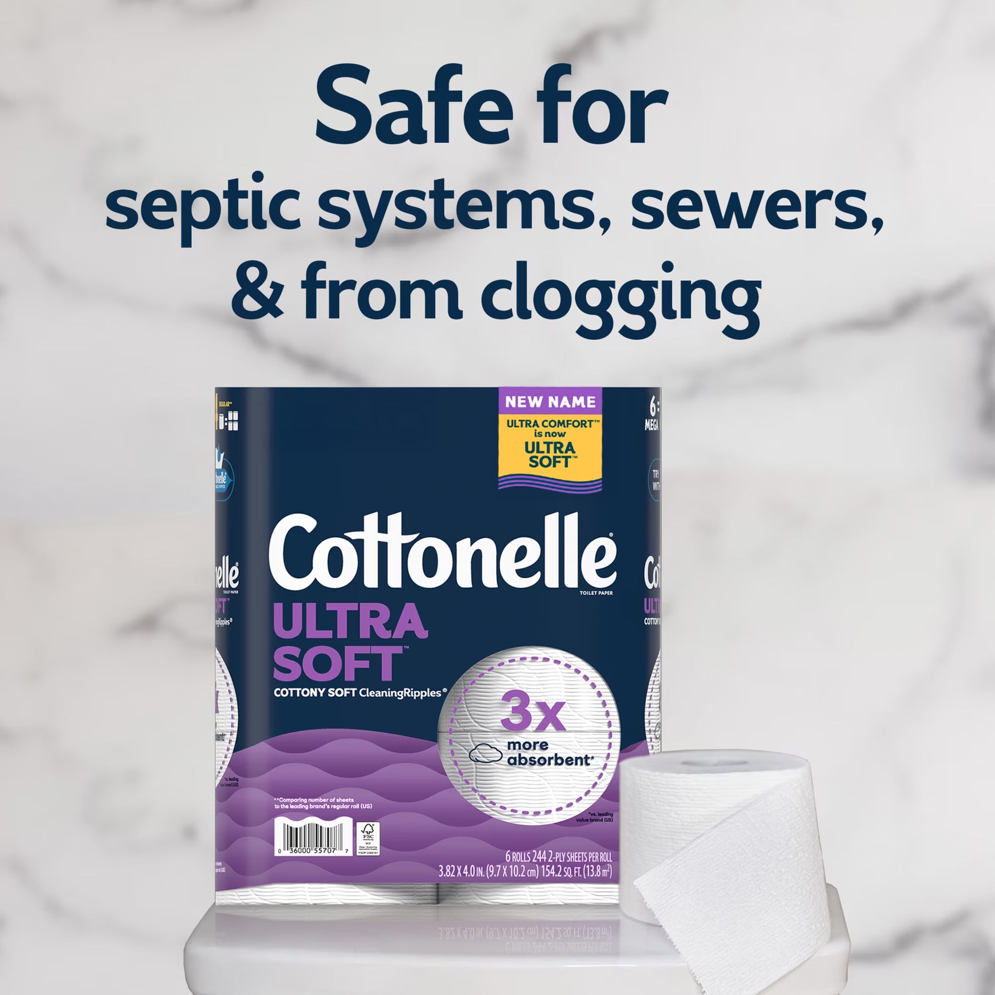 Cottonelle Ultra Soft Toilet Paper, 24 Mega Rolls