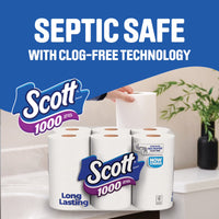Scott 1000 Toilet Paper, 12 Rolls