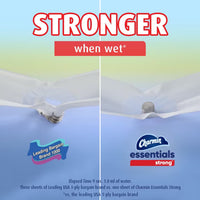 Charmin Essentials Strong Toilet Paper, 12 Mega Rolls