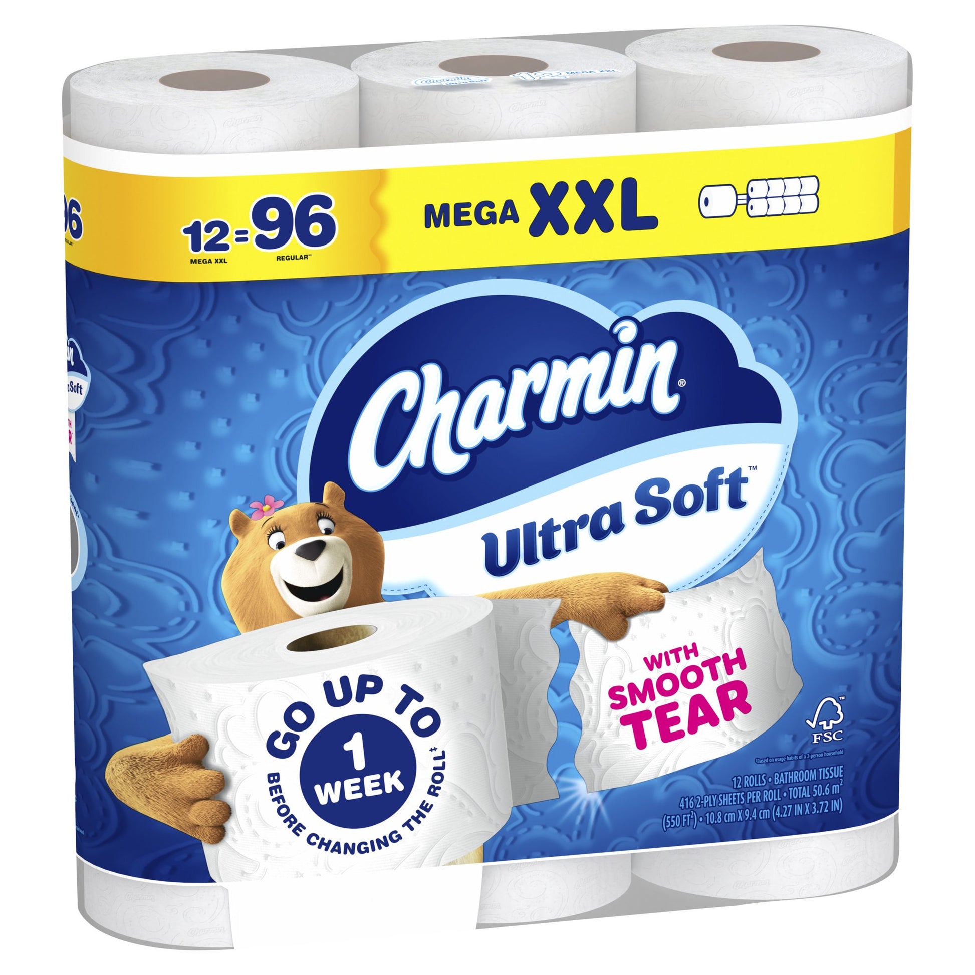 Charmin Ultra Soft Toilet Paper, 12 Mega XXL Rolls