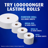 Charmin Ultra Soft Forever Roll Refill Rolls, 3-Pack