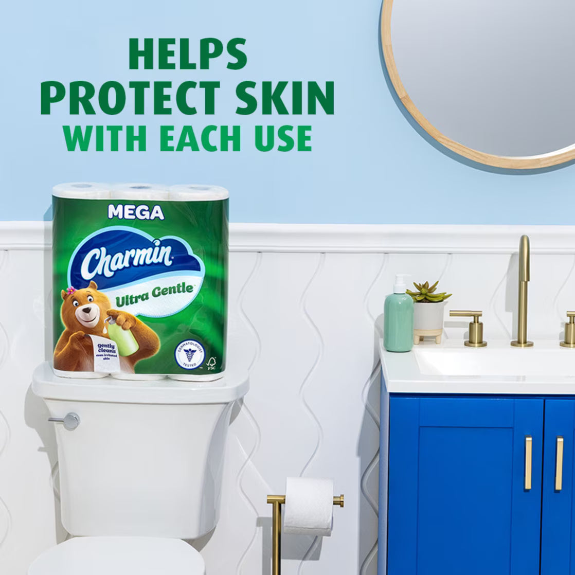 Charmin Ultra Gentle Lotion Toilet Paper, 18 Mega Rolls