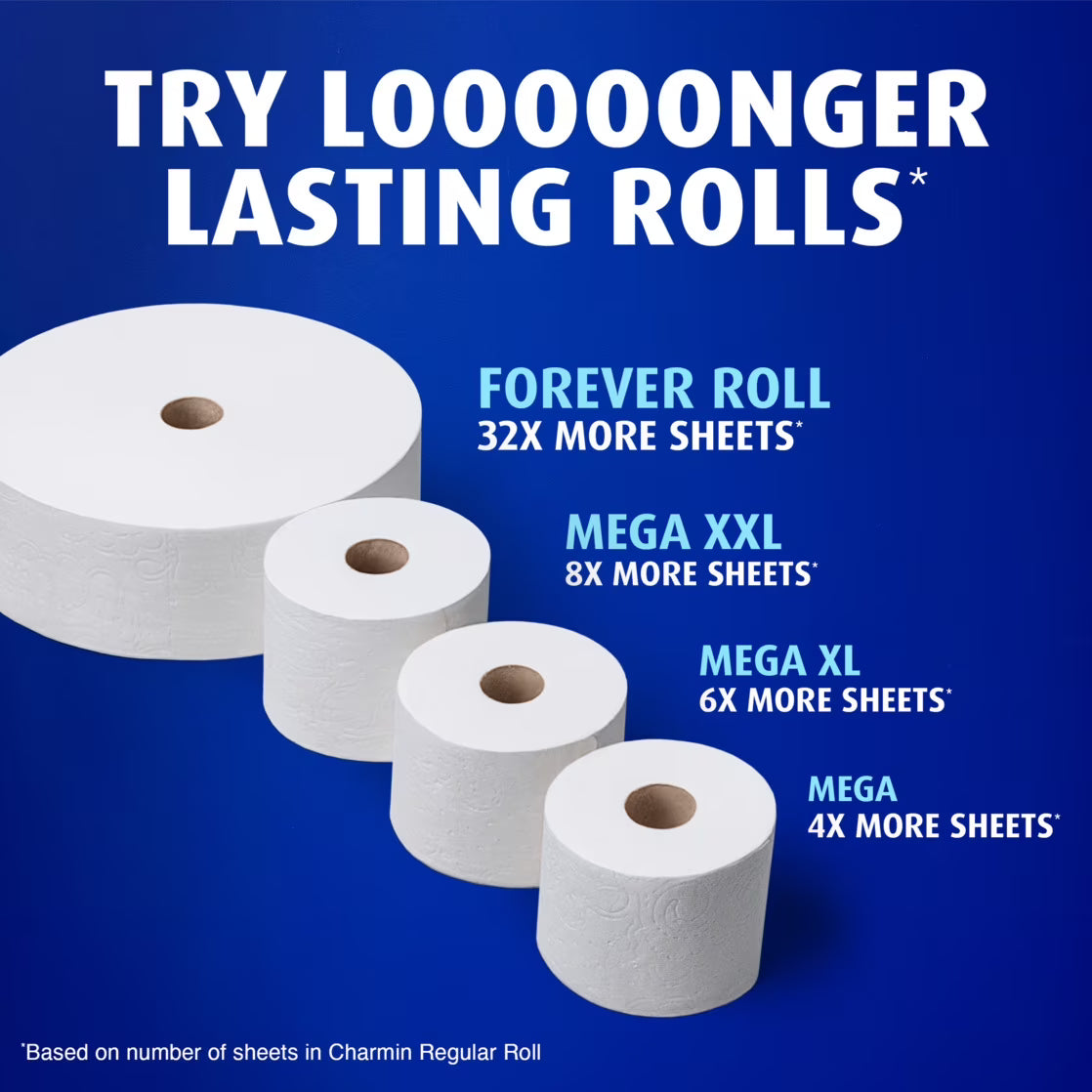 Charmin Ultra Soft Forever Roll Starter Kit, Holder + 2 Giant Rolls