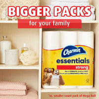 Charmin Essentials Strong Toilet Paper, 12 Mega Rolls