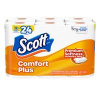 Scott ComfortPlus Toilet Paper, 12 Rolls, 231 Sheets