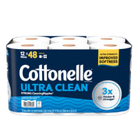 Cottonelle Ultra Clean Toilet Paper, 12 Mega Rolls