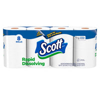 Scott Rapid-Dissolving Toilet Paper for RVs & Boats, 8 Double Rolls