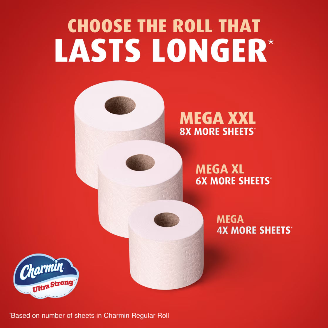 Charmin Ultra Strong Toilet Paper, 12 Mega XXL Rolls