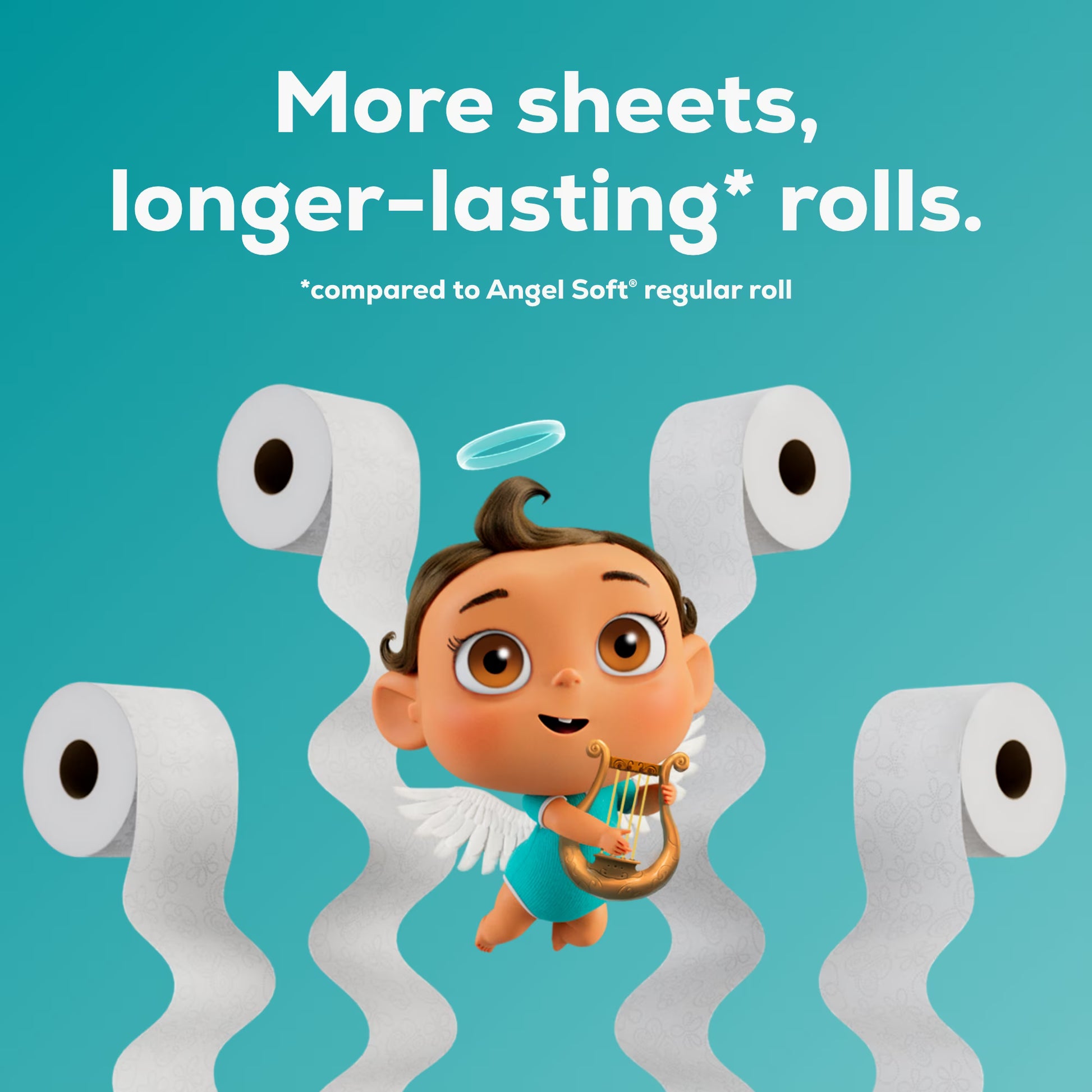 Angel Soft Ultra Toilet Paper, 12 Mega Rolls, 2-Ply, 320 Sheets Per Roll