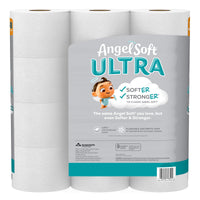 Angel Soft Ultra Toilet Paper, 12 Mega Rolls, 2-Ply, 320 Sheets Per Roll