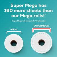 Angel Soft Mega XL Toilet Paper, 12 Rolls, 2-Ply, 480 Sheets Per Roll