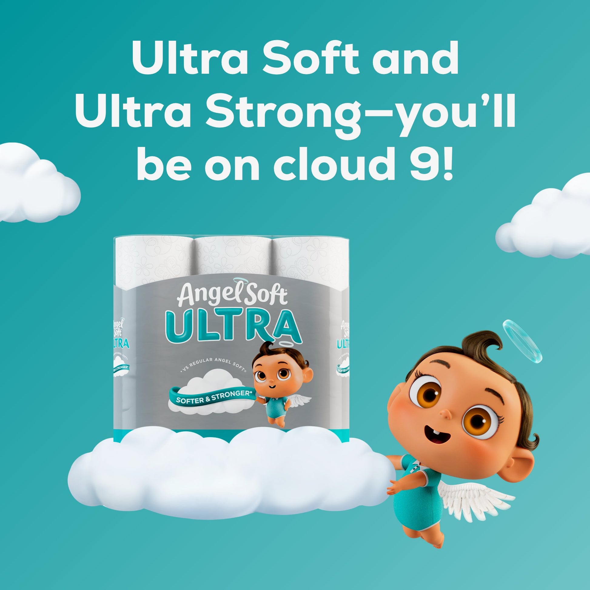 Angel Soft Ultra Toilet Paper, 12 Mega Rolls, 2-Ply, 320 Sheets Per Roll