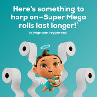 Angel Soft Mega XL Toilet Paper, 12 Rolls, 2-Ply, 480 Sheets Per Roll