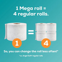 Angel Soft Toilet Paper – 18 Mega Rolls (Equal to 72 Regular Rolls) | Soft & Strong Bath Tissue