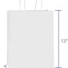 BagDream Paper Bags 10x5x13 100Pcs White Kraft Paper Gift Bags, Shopping Bags, Merchandise Bags, Retail Bags, Party Bags, Gift Bags with Handles Bulk, 100%...