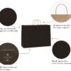 BagDream 16x6x12 Inches 50Pcs Black Kraft Paper Bags with Handles Bulk for Shopping, Grocery, Mechandise, Party, Gift Bags, 100% Recyclable Large Paper Bags