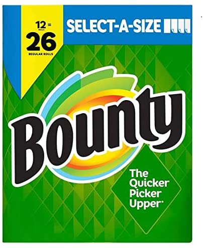 Bounty Select-A-Size Paper Towels White 12 Jumbo Rolls = 26 Regular Rolls 