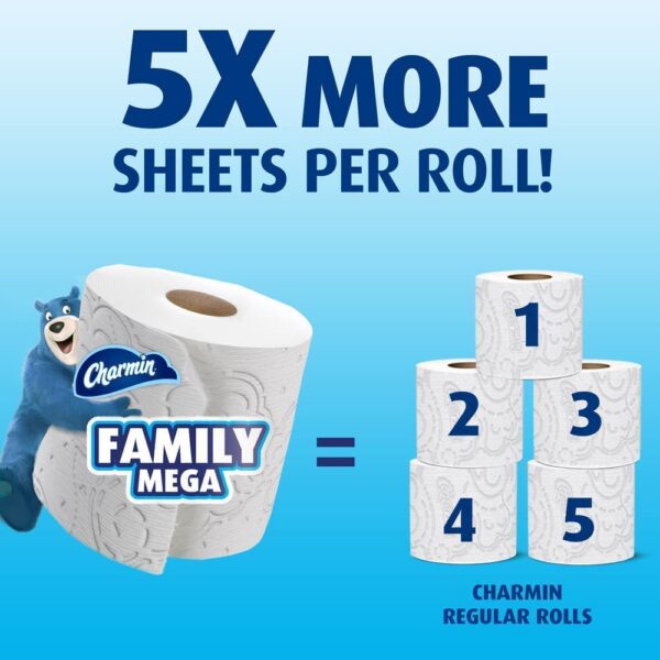 Charmin Ultra Soft Toilet Paper Family Mega Roll, 24 Count (Packaging May Vary)