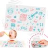 Disposable Placemats, Stick-on Placemat Table mat Table Topper and Eco-Friendly Tablecloth Portable for Kids, Baby, Toddler