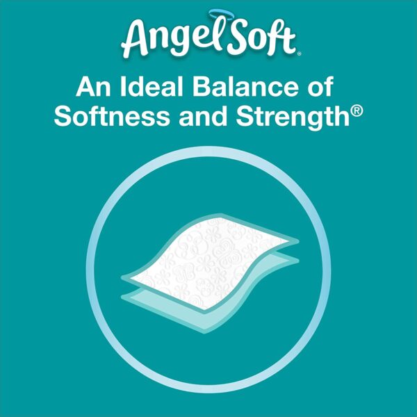 Angel Soft® Toilet Paper, 4 Mega Rolls = 16 Regular Rolls, 2-Ply Bath Tissue