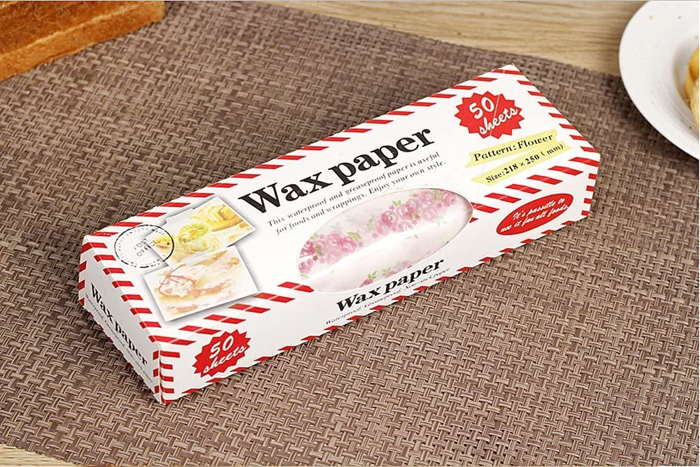 Wax Paper,Food Picnic Paper,50 sheets Grease Proof Paper,Waterproof Dry  Hamburger Paper Liners Wrapping Tissue for Plastic Food Basket By Meleg  Otthon(Heart-shaped pattern) - Tissue Paper