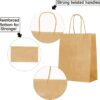 [100 Bags] 8 X 4.5 X 10.5 Brown Kraft Paper Gift Bags Bulk with Handles. Ideal for Shopping, Packaging, Retail, Party, Craft, Gifts, Wedding, Recycled,...