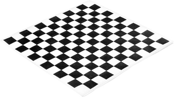 1000 Pack - Food Basket Liner - Deli Sandwich Wraps Paper - Checkered (Black)