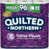 Quilted Northern Ultra PlushToilet Paper, 24 Mega Rolls = 96 Regular Rolls, 3-Ply Bath Tissue