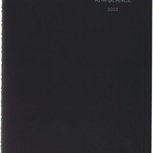 New 2022 Weekly & Monthly Appointment Book & Planner by AT-A-GLANCE, 5" x 8", Small, QuickNotes, Black (760205)